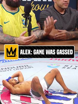 "You see the people like, oh, he was laying down because he was celebrating. No, he was that tired." Alex Pereira says Ciryl Gane's gas tank was running empty when the fight was stopped ⛽️🪫 #HelwaniShow