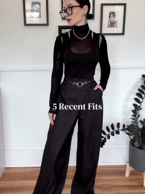 5 Recent All Black Outfits 🖤🦇 #whatiwore #springfashion #softgothaesthetic #softgoth 