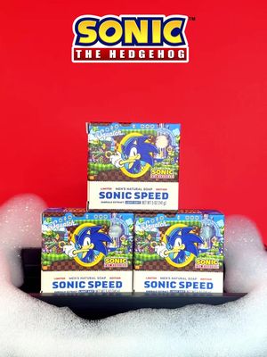 Meet Sonic Speed, our new limited edition soap and deodorant, created to celebrate 35 years of the Blue Blur @Sonic the Hedgehog 💙