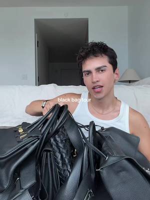 I just love a black bag #bagcollection #bagtour #mensbags 