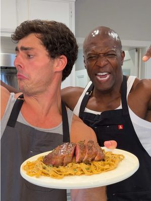 Steak Pasta 🤝 @Terry Crews  Catch Terry on 100 Cooks, airing Sunday nights on @Food Network 