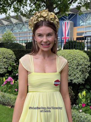 Royal Ascot Day 3! 🏇✨ Do we love this custom dress as much as I do? #royalascot #royalascot2026 