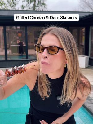 Summer is here baby and so is the PC® Summer Insider’s Report. #PCPartner This summer is about discovering flavours like the PC® Sukkari Whole Dates that make everyday meals feel memorable. We’re pairing these with chorizo and turning them into a skewer with romesco sauce because nothing tastes more like summer than this dish.  Be sure to grab your PC® Summer Insiders Report™ today and try out our recipe below. @President’s Choice  Serves: 4-6 Prep time: 12 minutes Cook time: 12 minutes Special tools: wooden skewers Ingredients: Skewers 1 package PC® Sukkari Whole Dates, pitted and halved 1 PC® chorizo sausage, sliced 2 tablespoons PC® honey 1 wedge PC® Manchego Romesco Sauce 2 PC® grilled red peppers (charred, covered, cleaned) 2 tablespoons PC® sun-dried tomatoes 2 cloves PC® garlic  1/2 cup PC® toasted almonds 1 teaspoon PC® chili powder 1 teaspoon PC® smoked paprika 2 tablespoons PC® red wine vinegar 2 tablespoons PC® extra virgin olive oil 1 teaspoon PC® kosher salt 1/2 teaspoon PC® black pepper Method: 1. Char and clean the peppers. Then blend with remaining ingredients and set aside. 2. Soak the wooden skewers and layer chorizo sausage, PC® Sukkari Whole Dates and grill until caramelized. 3. Plate on top of the romesco sauce. Glaze with hot honey and Manchego.  4. Serve with a smile. . . . #pcinsidersreport #daterecipe #skewer #recipes 