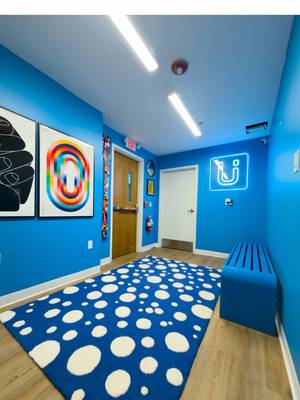 The entrance to my design studio needed a makeover to match the vibe of the rest of my space. I found the perfect blue paint and used @ChatGPT to visualize what the room might look like in that color while also having it calculate the paint gallons needed based on square footage. With a few finishes in place, I still need to decide what to do with that one last wall. #ChatGPT_Partner