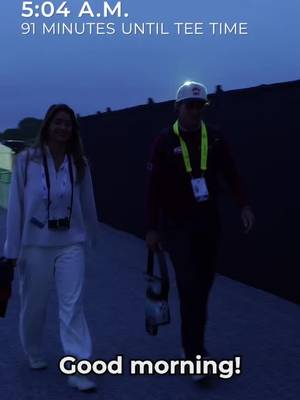 3:55 a.m. alarm for James Nicholas before hitting the first tee shot at the U.S. Open. Spend the morning with the New York native at Shinnecock. #golf #PGATOUR #arrival #entrance #micdup 