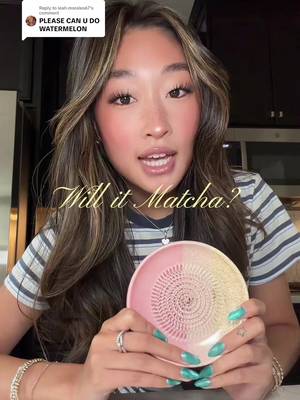 Replying to @leah.morales67 making a freshly grated watermelon matcha! this one was sooo refreshing @momi’s matcha #matchalatte #matchatok #wim #willitmatcha #matcharecipe 