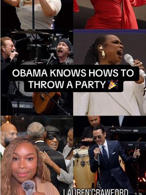 The Obamas brought out everybody for the Obama Presidential Center opening ceremony. Jennifer Hudson, Common, Tems, Stevie Wonder, Bruce Springsteen, Marc Anthony and more helped make it a night to remember. ❤️ #ObamaPresidentialCenter #Chicago #Obama 