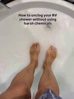 This has always worked for us. Sometimes there’s more hair and Shane has to use a little snake tool to dig out the hair. This is the best way to unclog an RV drain because you don’t want to use harsh chemicals in your RV pipes. Natural is always the best way to go in an RV.  I need to get me a hair catcher, but I’ve tried a few and can’t seem to get them to fit or work correctly. Let us know if you have one that works.  Have you tried this before? #rvtips #rvhacks #camperhacks #camperclogs #rvliving