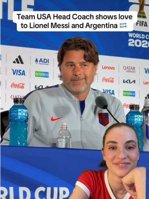 Team USA head Coach Mauricio Pochettino shows love to Lionel Messi and Argentina 🇦🇷. @FIFA World Cup #FIFAWorldCup #FIFATikTok #greenscreenvideo #greenscreen 