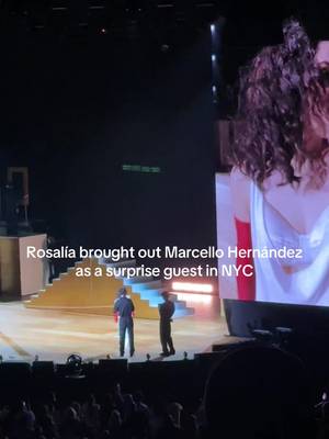 Rosalía brought out the perfect guest for night 2 of her NYC stop of the LUX tour, @Marcello Hernandez ! @La Rosalia #luxtour #msg #newyork #rosalia 