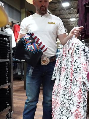 Finding the perfect Father’s Day gift is a family affair. Austin Dillon, Ace, and Blaze stopped by Boot Barn to pick out a few favorites for Grandpa.