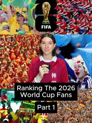 Ranking the FIFA World Cup Fanbases - Part 1 ⚽ Scotland  ⚽ Mexico ⚽ South Korea ⚽ Brazil ⚽ Ghana ⚽ Norway ⚽ DR Congo ⚽ USA From DR Congo’s viral statue super fan, to the passion of Brazil taking over Times Square, the pride of Scotland drinking Boston dry, the friendship between South Korea fans and Team Mexico Fans, and the home crowd of Team USA, I ranked the @FIFA World Cup fanbases having the biggest viral moments right now. (All are S-tier really) Featuring @Cait Cavell 