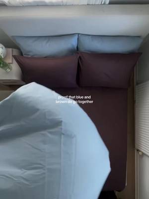 AD | trialling out the blue and brown bedding with all @nexthomeofficial 🫐🤎 Product codes: Brown Fitted Sheet - AN2-208 Brown Pillowcases - AY4-749 Blue Duvet Set - E30-000