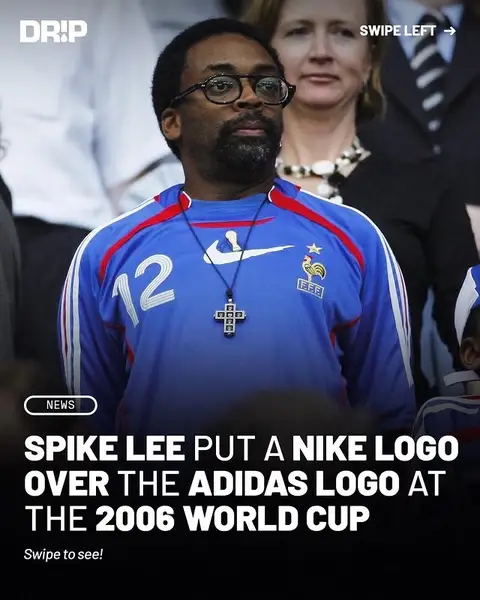 During the 2006 FIFA World Cup in Germany, Spike Lee was seen supporting France while wearing the national team's jersey. #worldcup #fifaworldcup #spikelee #streetwear #nike #hypebeast 