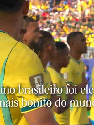 O HINO MAIS BONITO DO MUNDO 🇧🇷✨ O hino brasileiro foi eleito o mais bonito do mundo em uma classificação do The New York Times. Mas, para a gente, isso nunca foi surpresa. 💚💛 𝐒𝐄 𝐓𝐄𝐌 𝐂𝐎𝐏𝐀, 𝐄𝐒𝐐𝐔𝐄𝐂𝐄. É na CazéTV! #CopaNaCazéTV #PromoCazéTV #cztv09