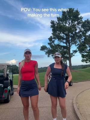 Who doesn’t dance when making the turn?!🕺🙈 @Madison 🕺 #fyp #dance #girls #golftrip #golf 