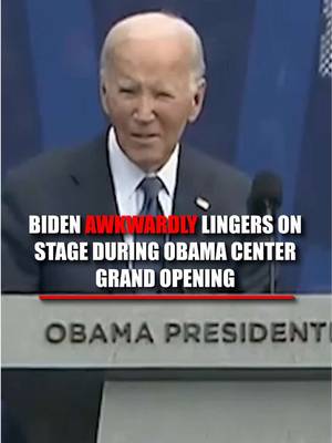 For a few seconds, Joe Biden was the only person left on stage. As the Obama Presidential Center ceremony came to a close and others began moving offstage, the former president appeared to drift back toward the podium area, creating an awkward and somewhat confusing moment. The unusual scene came during celebrations surrounding the Obama Presidential Center, a major project years in the making for former President Barack Obama.