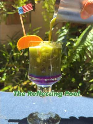 The Reflecting Pool 🇺🇸💚🌊 Inspired by the beautiful new paint job of the Lincoln Memorial Reflecting Pool, this cocktail is a super fun margarita variation in a beautiful American Flag Blue color  #reflectingpool #lincolnmemorial #satire #margarita #cocktailrecipe 