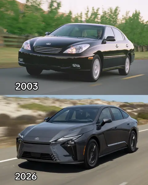 2003 Lexus ES 300 vs. All-New 2026 Lexus ES 350h Hybrid Comparison! 🚗✨ For decades, the #LexusES has set the standard in the luxury sedan segment, earning a reputation for its smooth ride, quiet cabin, and legendary long-term reliability. The ES has evolved significantly over the past 23 years.   A captivating expression of contemporary design and timeless craftsmanship, the fully redesigned all-new 2026 ES ushers in the next generation of Lexus. Offering indulgent comforts, visionary innovations and your choice of all-electric or proven hybrid powertrains, this luxury sedan continues to raise the standard of amazing and heighten your every emotion.  📸: Lexus // Newsroom  #LexusUSA #lexusofconcord #lexusenthusiasts #Lexus 