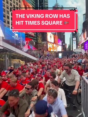Norway's Viking Row taking over Times Square is absolute cinema 😂 🎥: IG/halvormberg 