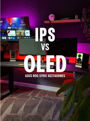 IPS vs OLED 👀 which are you taking?  #oled #ips #monitor #desksetup #deskdecor 