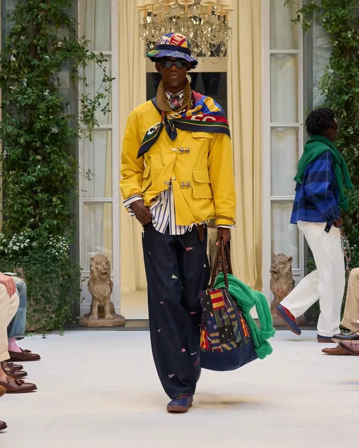 From #PoloRalphLauren elevated collegiate classics to #RLPurpleLabel relaxed, textural tailoring, discover the world of #RalphLaurenSpring27. Accessories were made in collaboration with silversmith Neil Zarama (Chiricahua Apache Nation) as part of Ralph Lauren’s Authentic Makers program.  #MilanFashionWeek 