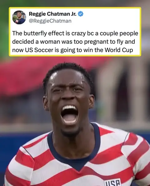 PETITION TO GIVE AIRLINE STAFF MEDALS WHEN THE USMNT WIN THE WORLD CUP 🇺🇸 Folarin Balogun is killing it for the USMNT, already through to the knockout rounds of the World Cup, and we have some airline attendants to thank for his eligibility after they didn’t let his mother fly home due to being heavily pregnant with the striker 😲 #FIFAWorldCup #USMNT #Balogun 