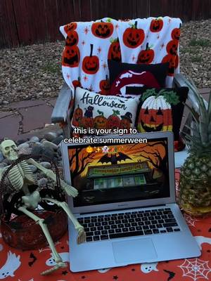 this is your sign to celebrate summerween🎃🍂👻🏕️ • while technically summerween is on june 22 and stemmed from an episode of gravity falls ~ it has become something to celebrate all summer to embrace the season as we patiently wait for fall! • celebrate summerween by: * carving a watermelon/pineapple * having a bbq or make spooky pizzas  * watching halloween/scary movies  * reading spooky books * halloween hunting (this is the best time to start looking ~ and you don’t feel pressured to buy too much just browse and enjoy the atmosphere🎃) * decorating your space - doesn’t have to be much just pull out a few of your halloween items or whatever makes you think of summerween!! 👻 * make a pinterest board & a playlist • hope you have the spookiest summer!! • • • • #summerween #spookysummer #halloweenaesthetic #halloweenvibes 
