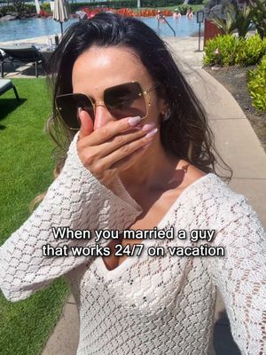 When you have a husband that works 24/7 on vacation @Ali  #comedy #fyp 