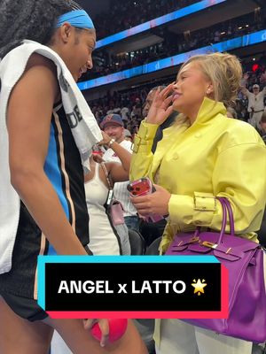 ATL’s Finest 🌟 Angel Reese and Latto link up post-game! #WNBA #angelreese #latto #atlanta #ATL 