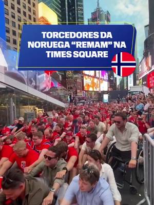 🤩🤩 E a torcida da Noruega, que "remou" na Times Square, em Nova York, nos Estados Unidos? (via @espnuk e halvormberg/IG) #ESPN2026 #Noruega