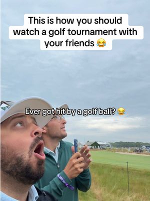 We are the only people who want to get hit by a golf ball 😂 @Papatui #golf #golftiktok #USOpen #pga #handshakebets 