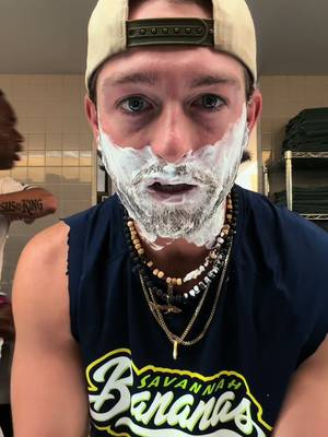 Mustache szn 👀 #fyp #savannahbananas #mustache #shave #cincinnati 