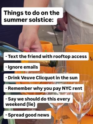 New Yorkers waited all winter for this moment - celebrate accordingly with Veuve Clicquot #VeuveClicquotPartner