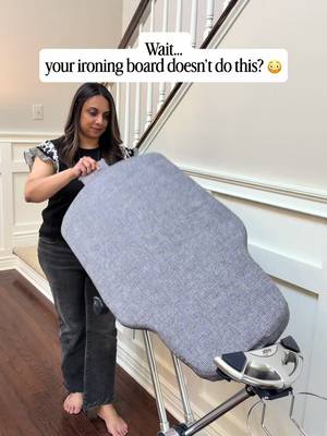 My kids said this is the Tesla of ironing board 😂 it’s easy to use and store away when not in use ! 🔗 in the bio  #amazonfinds #founditonamazon #laundry