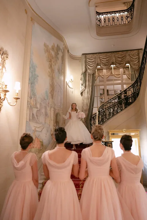 Words can’t even describe this feeling! As the self-proclaimed queen of dresses, knowing this would be the most important and special dress I would ever wear, it had to be perfect. I have had a vision for a long time of what my wedding dress would be- and it didn’t exist… anywhere. But luckily, I found my fairy godmother @Josephine Scott London , who worked with me on this bespoke gown, and made it even more beautiful and wonderful in real life than it was in my dreams! I don’t even have words for how magical it felt wearing this exquisite dress 🥹 I will share more of the process and details with you soon. The rest of my look was completed by pre loved Chanel slingbacks (which I hunted for nearly a year for!), my precious swan pearl necklace which I designed and was brought to life beautifully by my jeweller @Holts Gems , vintage bag and gloves, and of course the peony bouquet of my absolute dreams by my wonderful florist @Wilde Hill Florist 🤍 and of course I have to mention my gorgeous bridesmaids (who look like Hollywood film stars) wearing custom @flossybyfreddy designed by me of course 🥹 I asked them if they would let me dress them up as dolls for the day, and they looked PERFECT. I really felt like a princess all day. Finally thank you to my fabulous photographer @EmilyJayneWeddings for capturing this absolute magic!