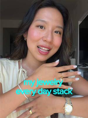 jewelry every day stack as a gold girlie with a little bit of mixed metals! All my pieces are solid gold bc I have sensi skin!  @ouraring  @Mejuri  #gold #jewelrytiktok #jewerlylover #jewelrytok 