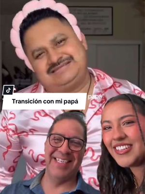 Convencí a mi papá a que haga una transición del día del padre conmigo😂 denle ánimos porque le da vergüenza salir en cámara jaja #diadelpadre #michmoon #makeup #trend #transition 
