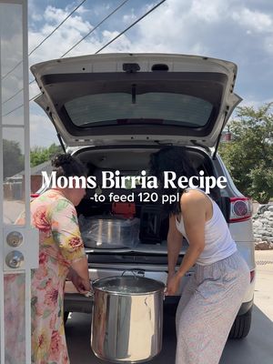 My Mom’s Birria Recipe — Step by Step (estilo Colima)  (All the ingredients she used are in the video before this one)  Big pots @princesshouse.official  1. Start by peeling all the garlic. 2. Deseed all the chiles. 3. Chop the white onions, purple onions, and tomatoes. 4. Heat a large pot with oil. 5. Add the tomatoes, onions, garlic, and chiles into the hot oil. 6. Add all the spices. 7. Mix everything together, then add water. 8. Let the chile mixture cook down. 9. While that cooks, wash all the meat. 10. Cut the meat into pieces and trim off the fat. Save the fat if you want to make chicharrones later. 11. Once the chile mixture has cooked for a while, add 1 cup of white vinegar and 1 cup of apple cider vinegar. 12. Let everything continue cooking until the chiles are soft and full of flavor. 13. Add the cooked chile mixture and some of the broth into a blender. 14. Blend until smooth. 15. Place all the meat into a large pot. 16. Strain the blended chile sauce over the meat. 17. Do this in layers, making sure all the meat gets covered with sauce. 18. Add salt throughout the process and adjust to taste. 19. Mix everything together really well. 20. Cover the pot. 21. Cook the birria overnight on the stove. 22. The next morning, the birria should be tender, flavorful, and ready to serve.  ##birria##cooking##momscooking##recipeideas##mexicanfood