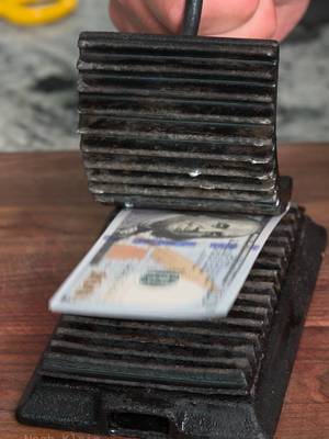 Money vs hand press #satisfying #asmr #crushing