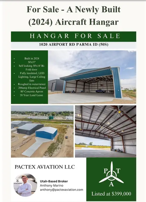 Looking for the perfect home for your aircraft? This newly built 2024 aircraft hangar is fully insulated, spacious, secure, and move-in ready—ideal for private owners or aviation investors. Fully Insulated, Spacious & Secure, Quality Construction Move-In Ready. Contact Anthony Marino at anthony@pactexaviation.com for pricing, additional photos, and to schedule a private showing. #generalaviation #aviationlovers #hangar #aircrafthangar #aircraftsales 