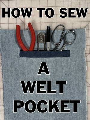 How to sew a welt pocket  #sewing #upcycling #tutorial #sewingtutorial 