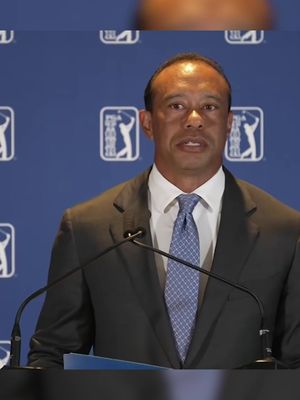 Tiger Woods was all smiles as he stood in front of a crowd of reporters on Tuesday to address new PGA Tour plans ... making his first speaking appearance since his March DUI arrest and rehab stint. 🎥: PGA Tour