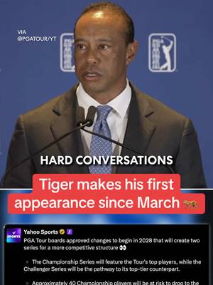 Tiger Woods introduced PGA Tour CEO Brian Rolapp at the Travelers Championship, who revealed new competitive changes 👀  (via PGATOUR/YT) #golf #pga #PGATOUR #tigerwoods #goat 