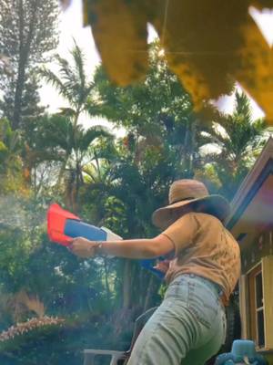 just watering the plants.