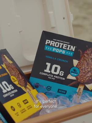 Introducing Protein Pops! The frozen treat you've been dreaming of is here. Creamy high-protein ice cream dipped in rich milk chocolate and finished with a crispy quinoa crunch. Each pop is packed with 10g of complete protein, 75% less sugar than traditional ice cream, gluten-free, and made with natural ingredients, because indulgence and nutrition should never be a compromise. Pop your protein, any time, any place. #proteinpops #new #protein #icecream #proteinpints  
