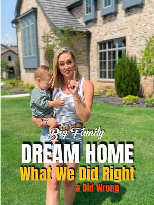 WHAT WE GOT RIGHT + GOT WRONG in our big family Texas dream home👇 ✅ WHAT WE GOT RIGHT 1. Garage Drop Zone: One of my favorite accidental decisions. I hate backpacks, shoes, sports gear, and general kid chaos making its way into the house. So we created a garage drop zone, and it's been one of the best systems we've implemented. 2. Shared Bedrooms: This house is huge, but there are only 3 bedrooms upstairs. At first, I hated the idea of my boys sharing rooms. Now? I love it. Less cleaning, more memories, and they end up together anyway. 3. Primary Bedroom Downstairs, Kids Upstairs: I resisted this one. I love everyone being together. But with 5 kids, having our own space at the end of the day has been such a gift. 4. Most of the Square Footage on the Main Level: I grew up in a one-story house and loved that everyone naturally gathered together. While the boys sleep upstairs, most of our living happens on the main floor, and I wouldn't change it. 5. Two Laundry Rooms: I questioned this at first. Now I'm obsessed. One laundry room for the kids and one off our closet for us. With 5 kids, it just works. 6. Cul-de-Sac + Flat Driveway: We've never lived on a cul-de-sac before, and now I can't imagine not having one. Add a long, flat driveway, and it's basically become an extension of our backyard for bikes, scooters, hockey, and endless play. ❌ WHAT WE GOT WRONG (Watch my IG stories to see these unfold) Project 1: Tall Ceilings = Lost Square Footage: We loved the dramatic ceilings, but ultimately realized we needed the space more than the height. We're now adding a media room where unused volume once existed. Project 2: Waiting on the Backyard. When we built the house, we intentionally skipped a pool and major backyard projects because our kids were so young. Not a huge mistake, but we've realized how much time our boys spend outside. So now we're finally building the backyard we've always wanted for our family.