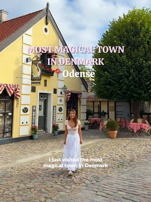 Denmark is so much more than Copenhagen 😍 if you’re planning a trip to Denmark then you need to visit Odense 🇩🇰 Odense is just an hour from Copenhagen and so charming #odense #odensedenmark #denmark #denmarktravel #denmarktrip 
