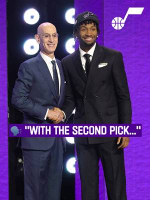 the moment dreams are made of 💜 welcome to Utah, Darryn 🏔️ #nbadraft #peterson, #kansas #utah