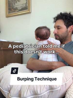 Nobody told me this about burping a baby 😭 (30s Tips for New Dads: Ep 03) #firsttimeparents #dadtok #newmom #newborn 